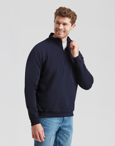 Classic Zip Neck Sweat - Deep Navy / S