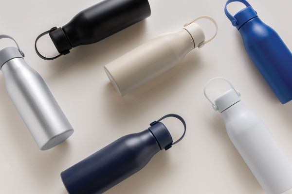 Pluto športna steklenica iz recikliranega aluminija 680 ml - Bela
