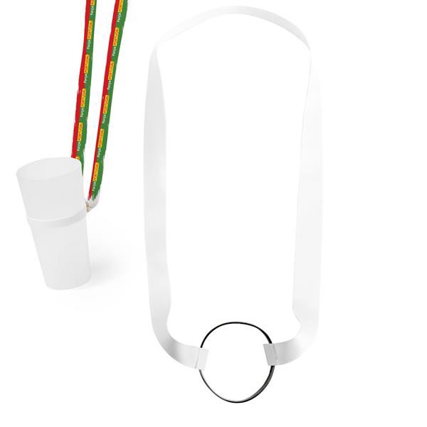 Lanyard Com Suporte Para Copo - Branco / U