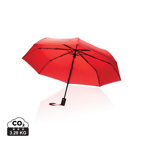 Mini ombrello auto apri/chiudi 21" rPET 190T Impact AWARE™ - Rosso Ciliegio