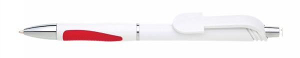 Gabrielis Erba plastic pen, X20 refill, 1 mm tip - White / Red