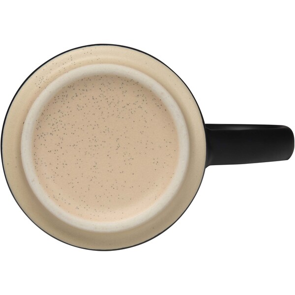 Camilla 180 ml stackable ceramic mug with matte finish - Black