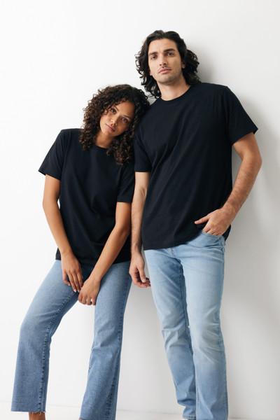 T-shirt coupe décontractée en coton recyclé IQONIQ Kakadu - Noir / XXL