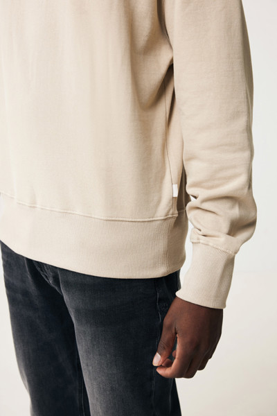 Sweater à col rond en coton recyclé Iqoniq Kruger - Desert / M