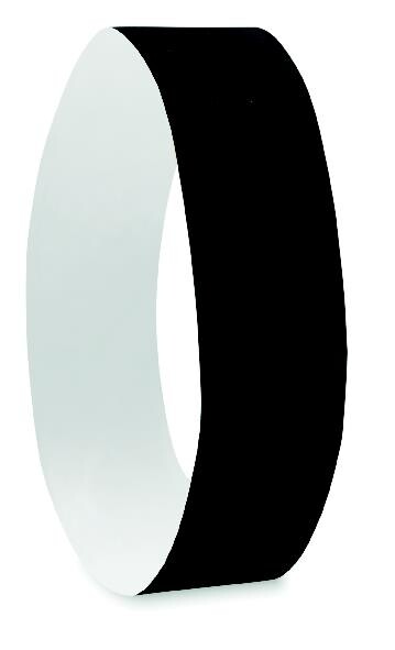 One sheet of 10 wristbands Tyvek - Black