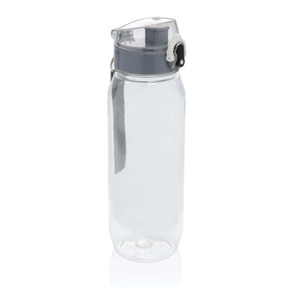 Yide waterbottle rPET 800ml, leakproof lockable lid - Transparent