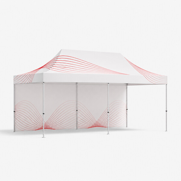Kit de Tenda 6x3m, Impressão em Poliéster 100% 115 g/m² - |--- 1 Parede