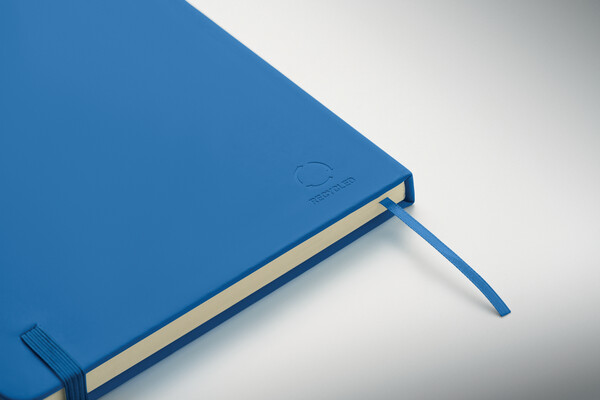 Carnet A5 en PU recyclé Arcoloop - Bleu Royal