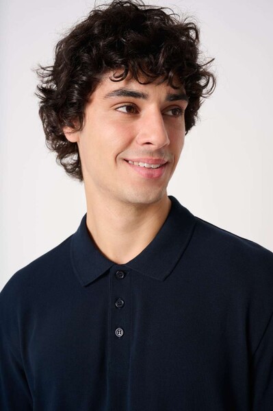 Men's Pique Long-Sleeves Polo Shirt - Ideal White / 2XL