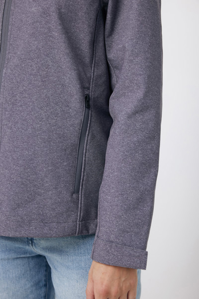 Iqoniq Makalu moška soft shell jakna 5000 mm, 300 g/m² - Heather srednje siva / 2XL