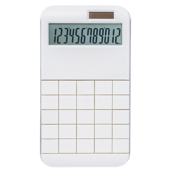 Calculatrice solaire SPECTACULATOR - blanc