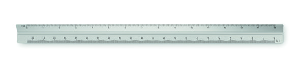 Trikotno ravnilo, aluminij, 30 cm