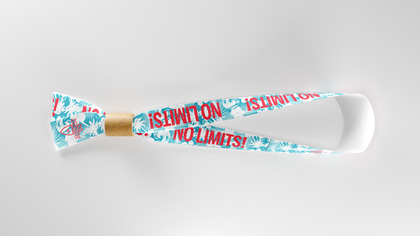 Polyester sublimation wristbands - Full colour / Bamboo non removable closure