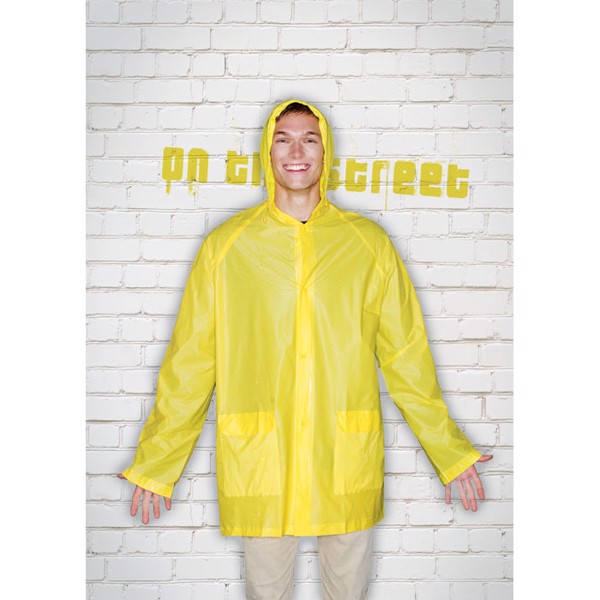 PVC raincoat with hood Blado - White