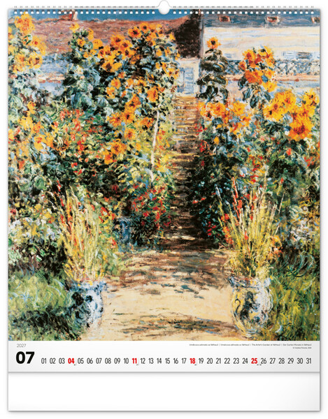 Notique Nástěnný Kalendář Claude Monet 2027, 48 x 56 cm
