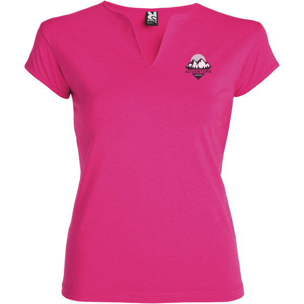 T-shirt a maniche corte da donna Belice - Rossette / M