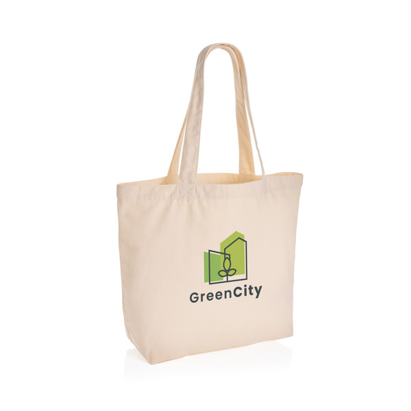 Impact Aware™ 240 gsm rcanvas shopper w/pocket undyed - Off White