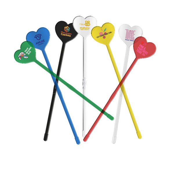 COCKTAIL STIRRER 190mm SPATULA END - Transparent / 