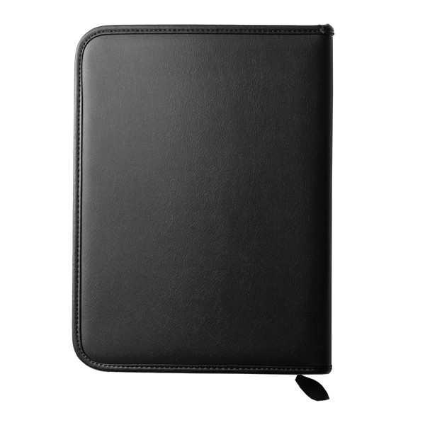 Solarino A4 zipper portfolio - Black