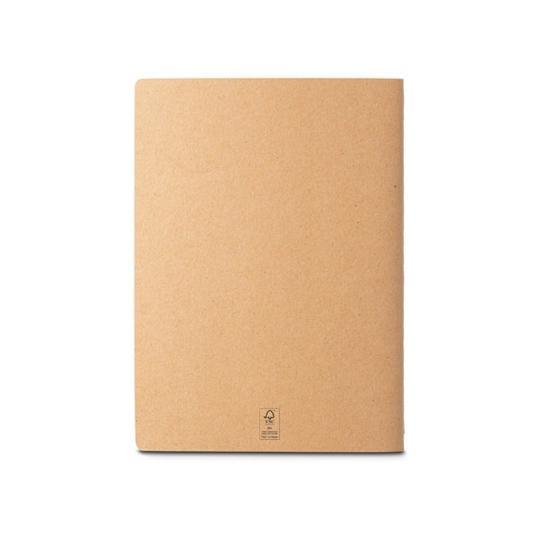 ALCOTT A4. Bloco de notas A4 com capa em cartão (250 g/m²) e páginas lisas