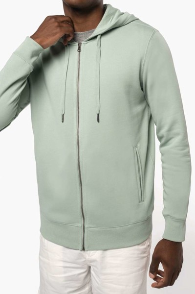Unisex Eco-Friendly French Terry Zipped Hooded Sweatshirt - Black / 4XL