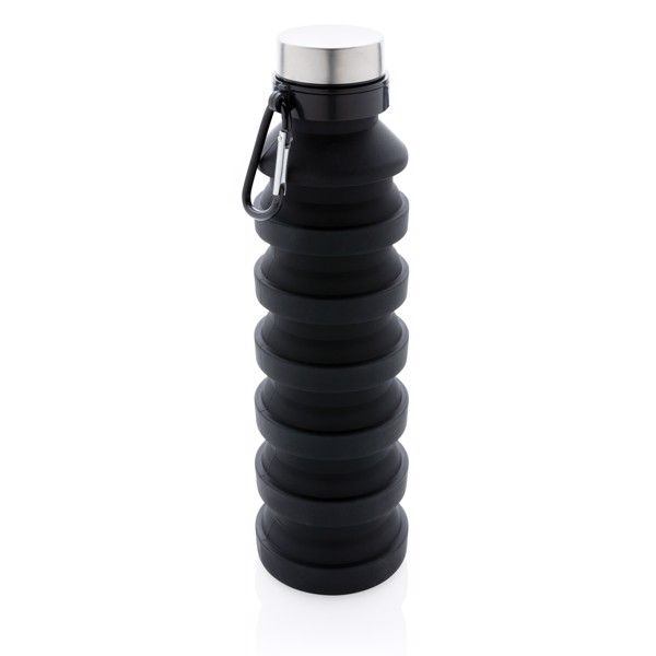 Xd Collection collapsible silicone bottle, 550ml - Black