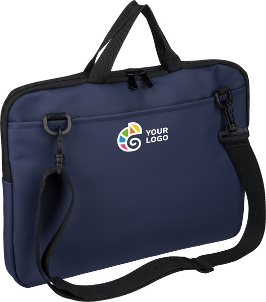 Gerecyclede PU laptoptas Rafi - zwart