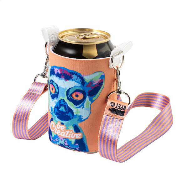 RPET italhűtő PrintCan Carry, elegáns típus - Fehér