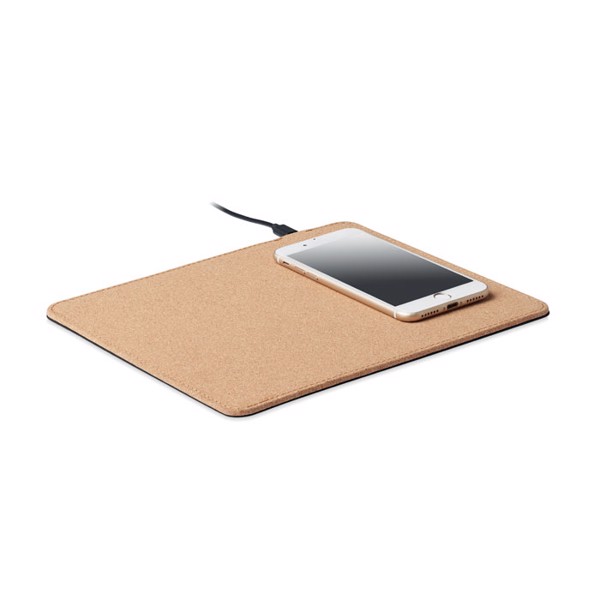 Wireless Matty cork mouse pad, 15W charger