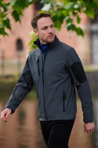 Arcola - 3 Layer Membrane Softshell - Black / Seal Grey / S