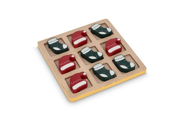 InSideOut  Tic-tac-toe de Noël en bois - Assortiment fluorescent