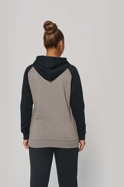 Adult Two-Tone Hooded Sweatshirt - Grey Heather / Sporty Navy / XS