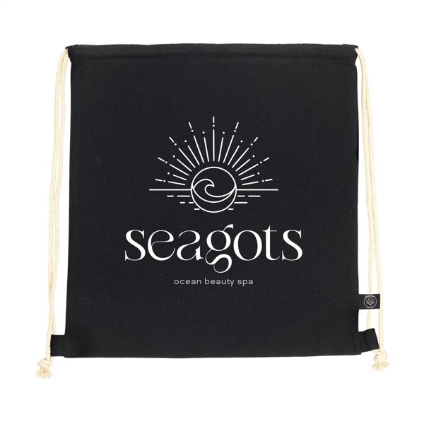 PromoColour GRS Recycled Cotton Backpack (150 g/m²) - Noir