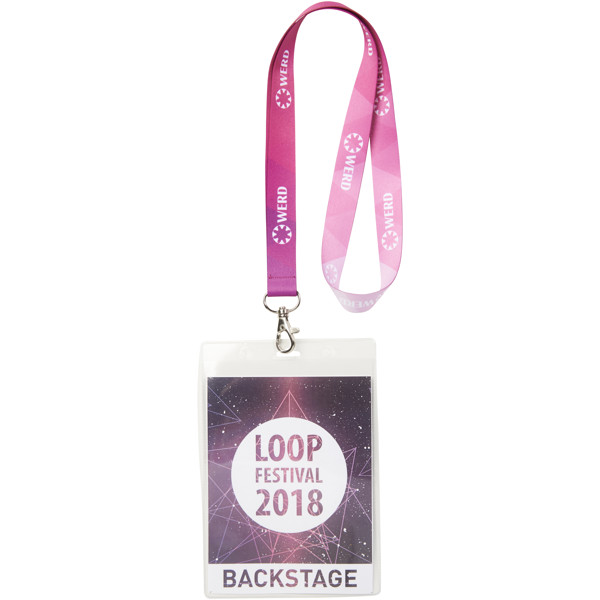 Lana lanyard - full colour 2-sided sublimation - White / 25mm