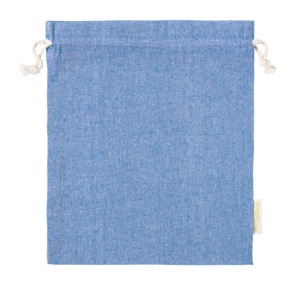 Sac cadeau en coton Restry L, grand - Bleu