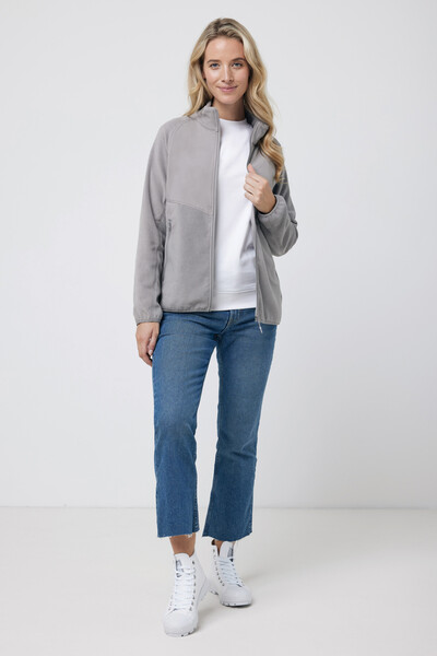 Mikrofleecová bunda IQONIQ Talung 240 g/m² - Storm Grey / 2XL