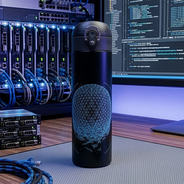 Thermal mug Mars 420ml black/steel