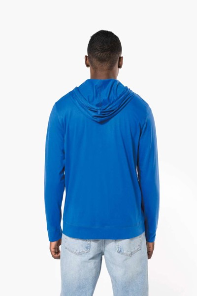 Lightweight Cotton Hooded Sweatshirt - Light Royal Blue / XS