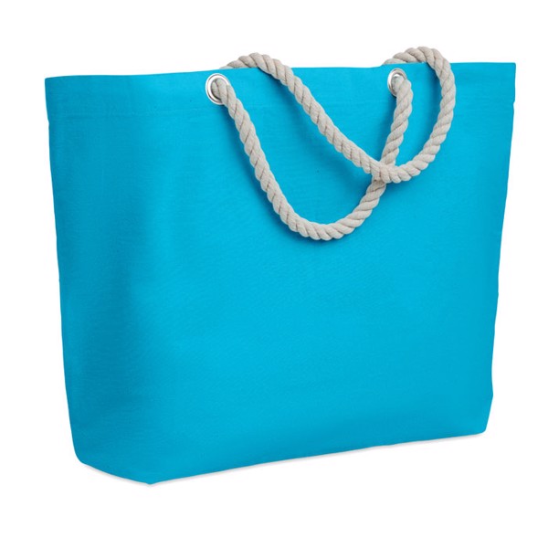 Beach bag with cord handle Menorca - Turquoise