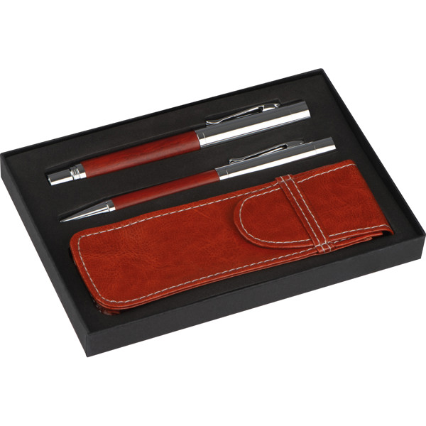 Mark Twain writing set ALFREDO - Brown