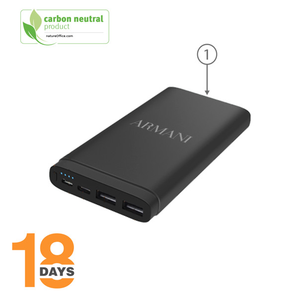 Gamma 10,000Mah Power Bank (Li-Poly), Metal