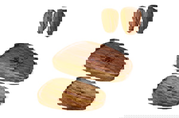 InSideOut 2-pack wooden trays in organic shape - Wood