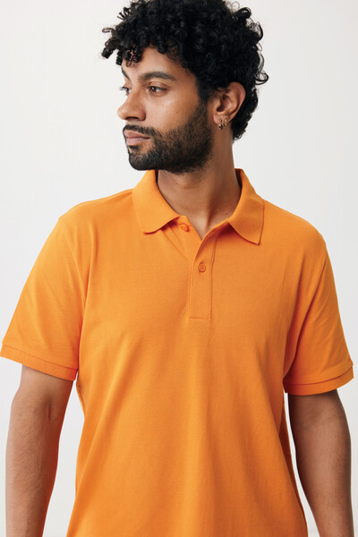Iqoniq Yosemite recycled cotton pique polo - Orange / L