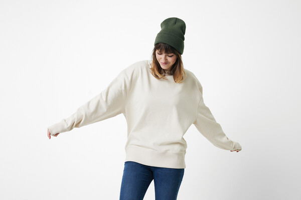 Sweater à col rond en coton recyclé Iqoniq Kruger - Natural Raw / XXS