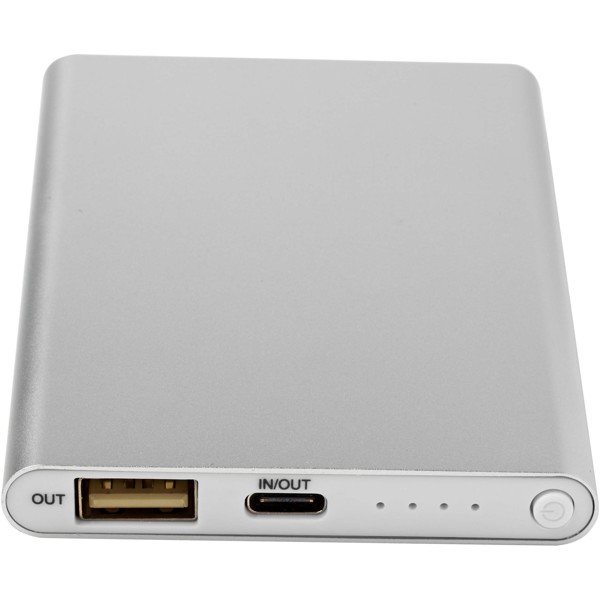 Pep 4000 mAh Type-C Powerbank aus recyceltem Aluminium - silber