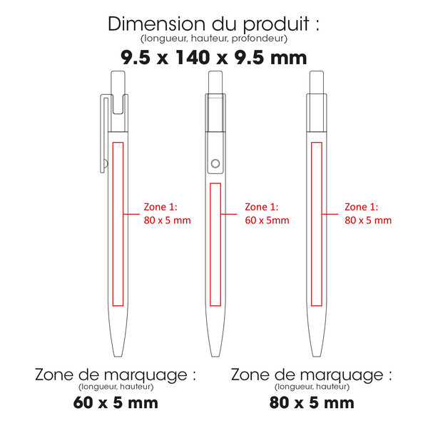 AAARR - BND185 - Stylo en aluminium recyclé, bambou FSC® et ABS recyclé