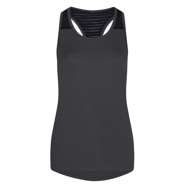 Women's Cool Smooth Workout Vest - Charcoal / Jet Black / XL