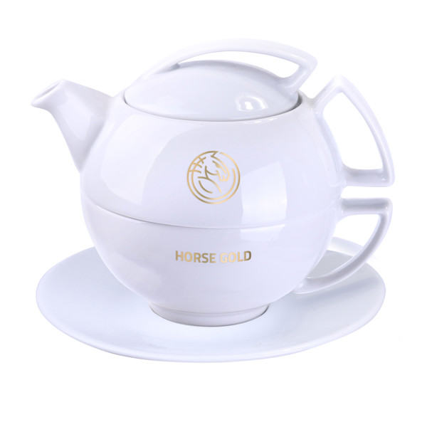 Porcelain tea set, 220 ml cup, 340 ml pot