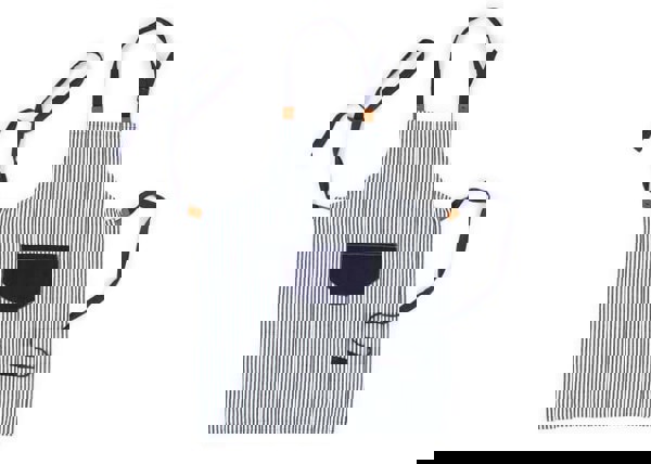 Lord Nelson Victory Apron with Stripes - Dark blue / White