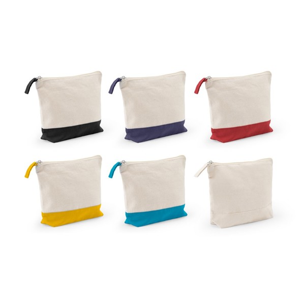 DAPHNE. 100% cotton cosmetic bag (340 g/m²) two-tone - Yellow